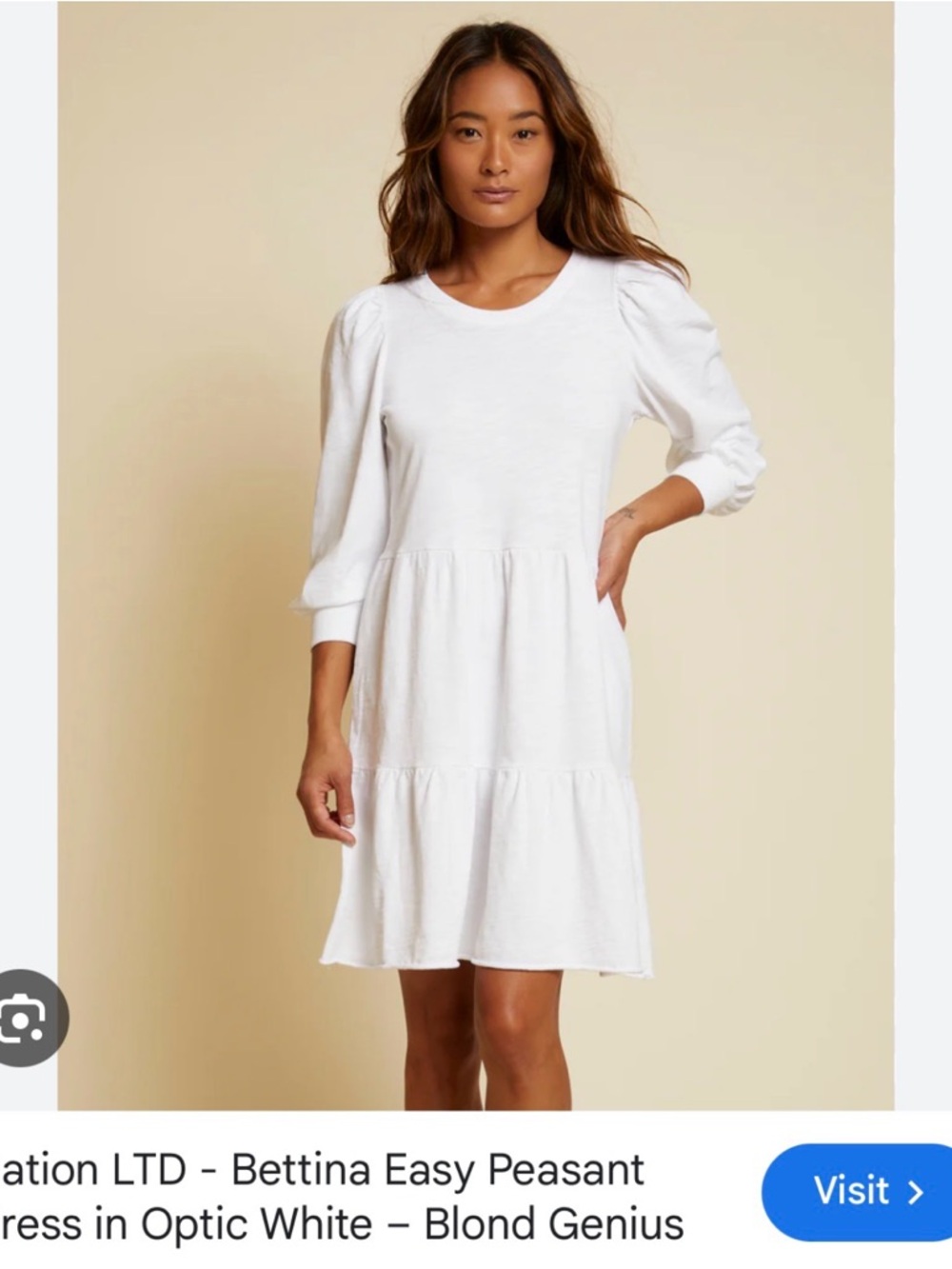 Nation LTD White Tiered Peasant Dress